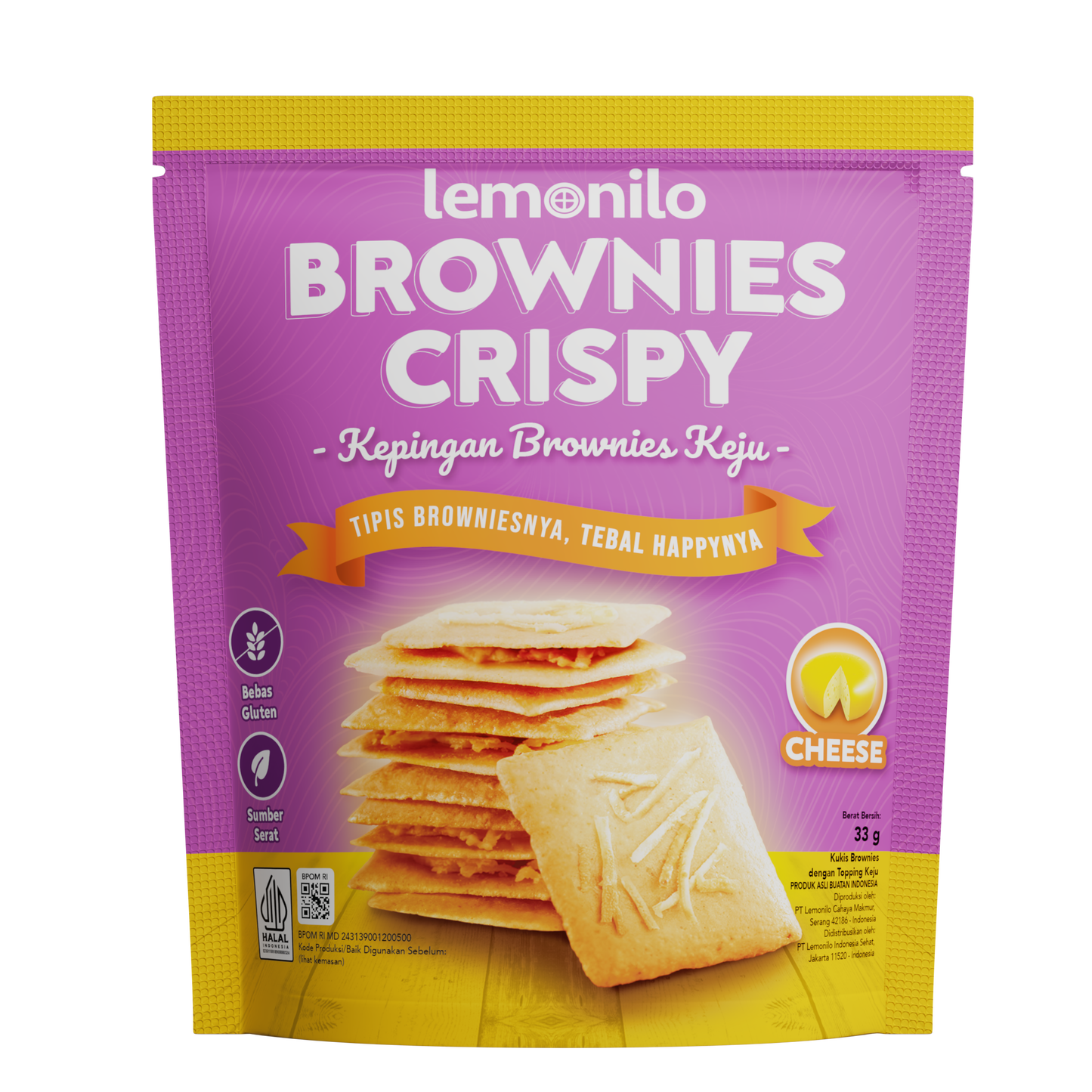 IFDBC00014-SPR/HRC LEMONILO BROWNIES CRISPY RASA KEJU 33GR