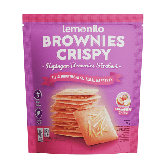 IFDBC00015-SPR/HRC LEMONILO BROWNIES CRISPY RASA STRAWBERRY CHEESE 33GR