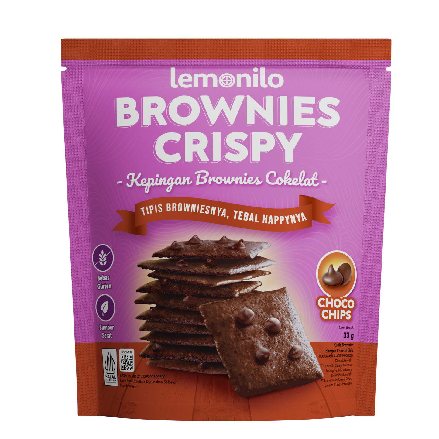 IFDBC00013-SPR/HRC LEMONILO BROWNIES CRISPY RASA CHOCOCHIPS 33GR