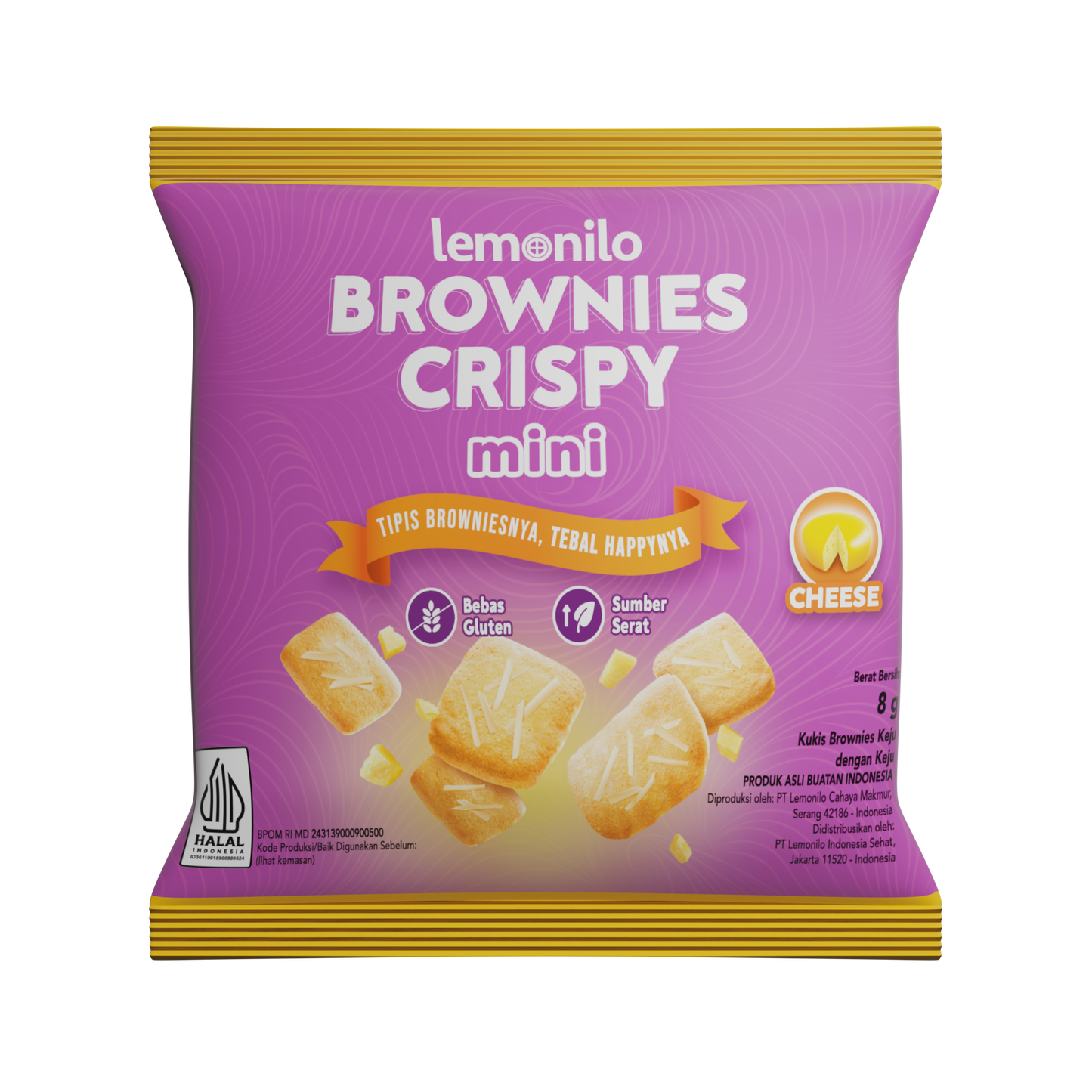 10 Pcs Lemonilo Brownies Crispy Keju 8g