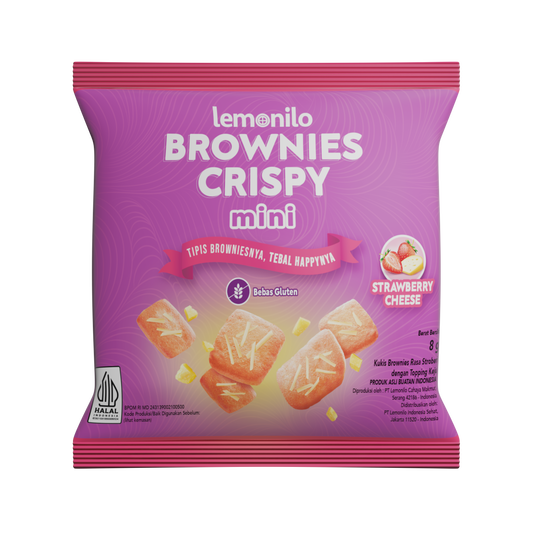 10 Pcs Lemonilo Brownies Crispy Strawberry Cheese 8g
