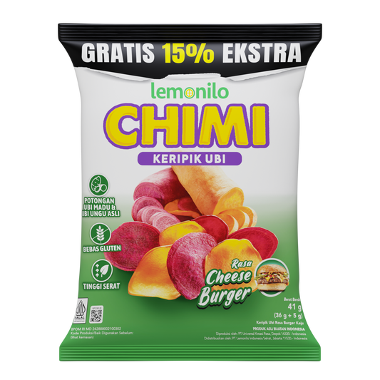 IFDCM00081-SPR/HRC LEMONILO CHIMI KERIPIK UBI RASA CHEESEBURGER 41GR