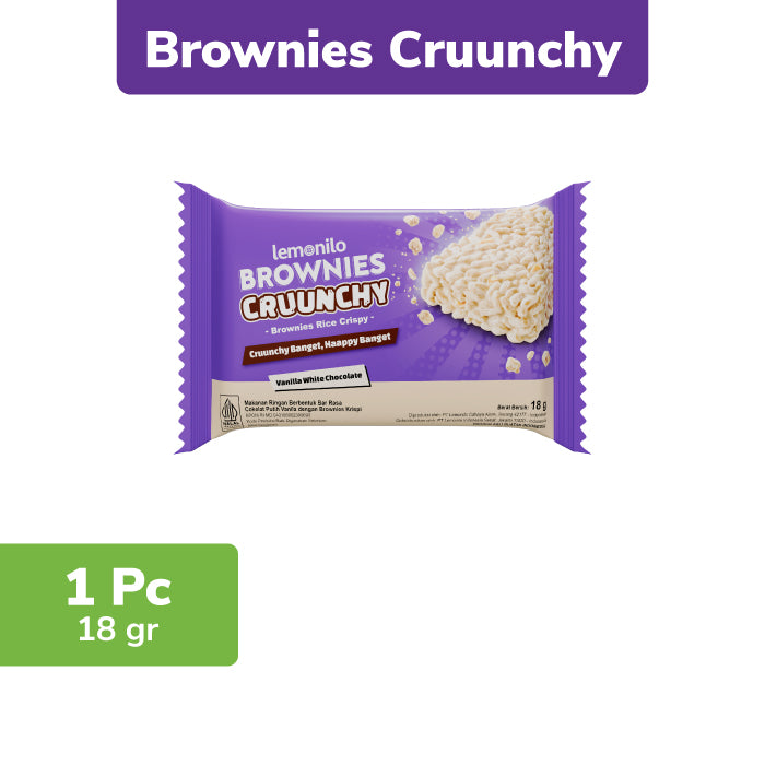 6 Pcs Lemonilo Brownies Cruunchy Vanilla White Chocolate 18g